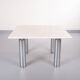 Wolfgang C.R. Mezger Marble on steel coffee table 1980s