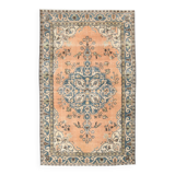 4x6 Dark Teal Green Oriental Vintage Area Rug, 120x194Cm