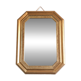 Octagonal gilded wooden mirror