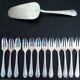 12 cutting cake forks and silver metal pie shovel Orbrille
