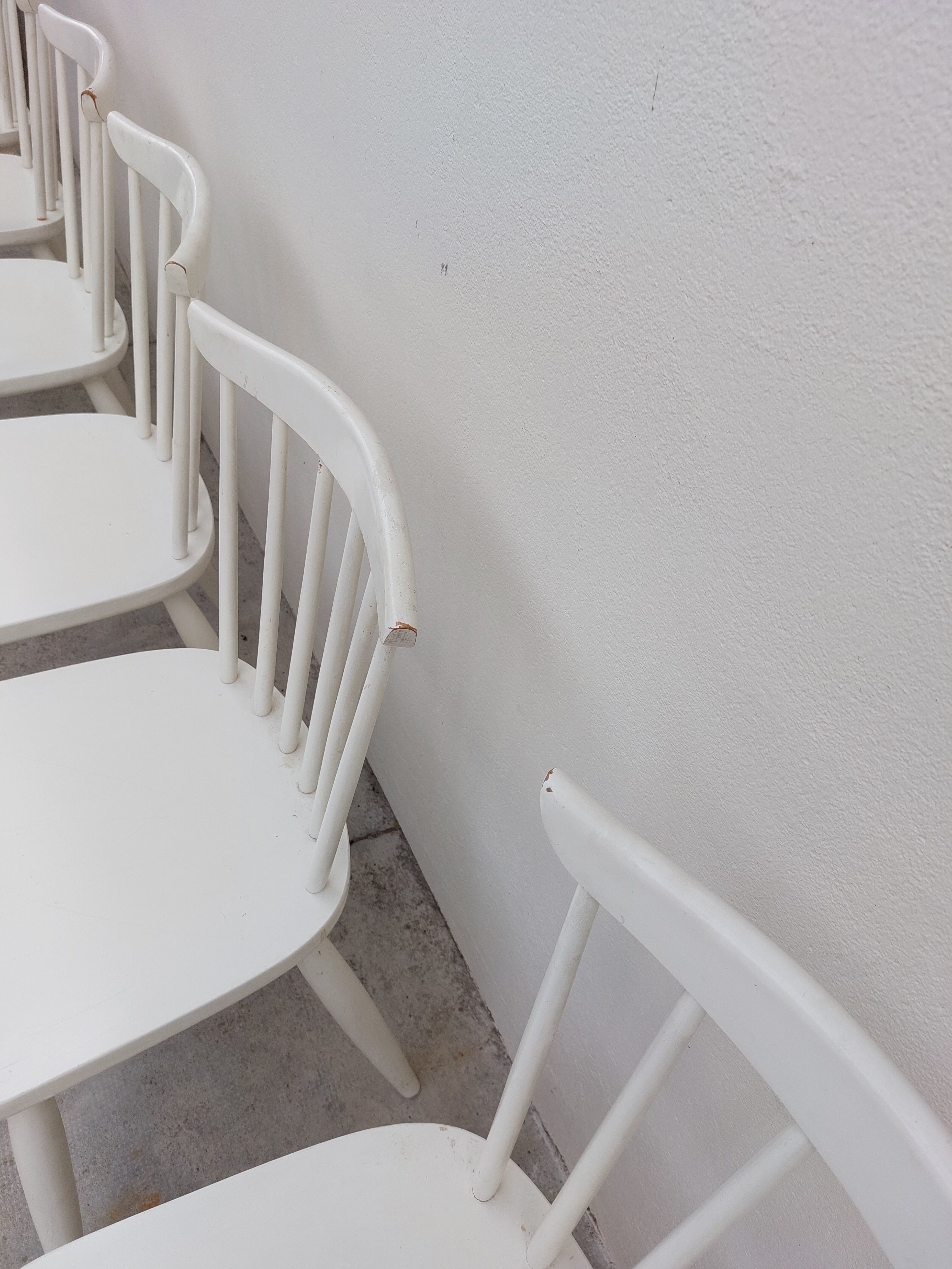 Série de 6 chaises de bistrot vintage