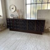 Brutalist sideboard attributed to De Coene 70s