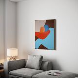 Figurative painting "in your arms" celestial