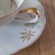 4 cups and saucers made of fine porcelain from Bavaria.