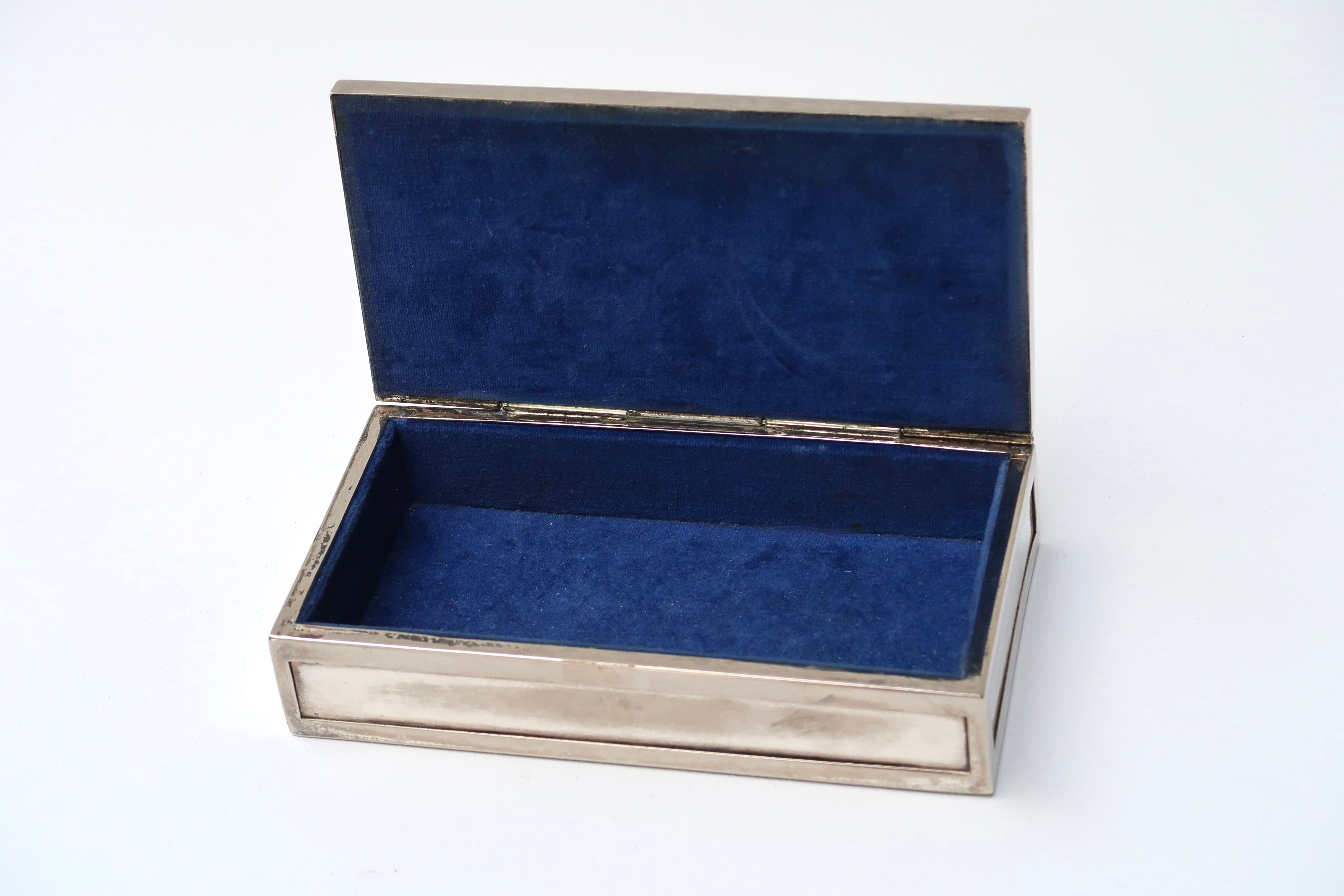 Silver metal box, 50s
