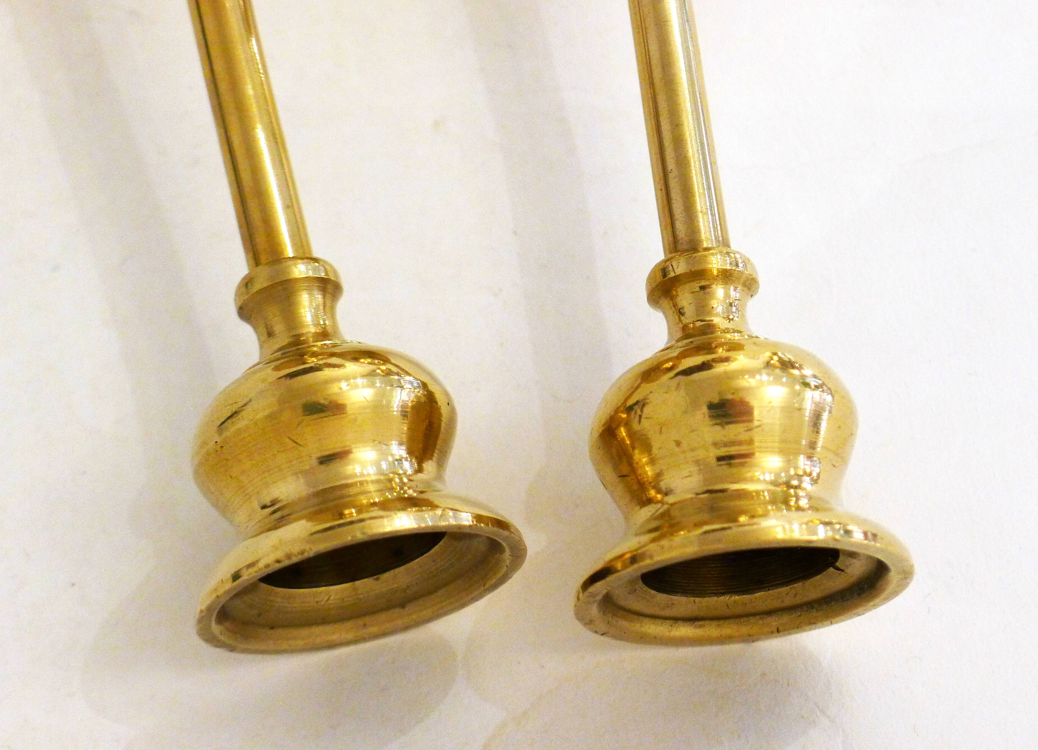 Pair of brass candlesticks