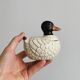 Duck mustard pot, kitchen decor, small jam pot.