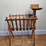 Magazine door and empty wooden pocket, vintage