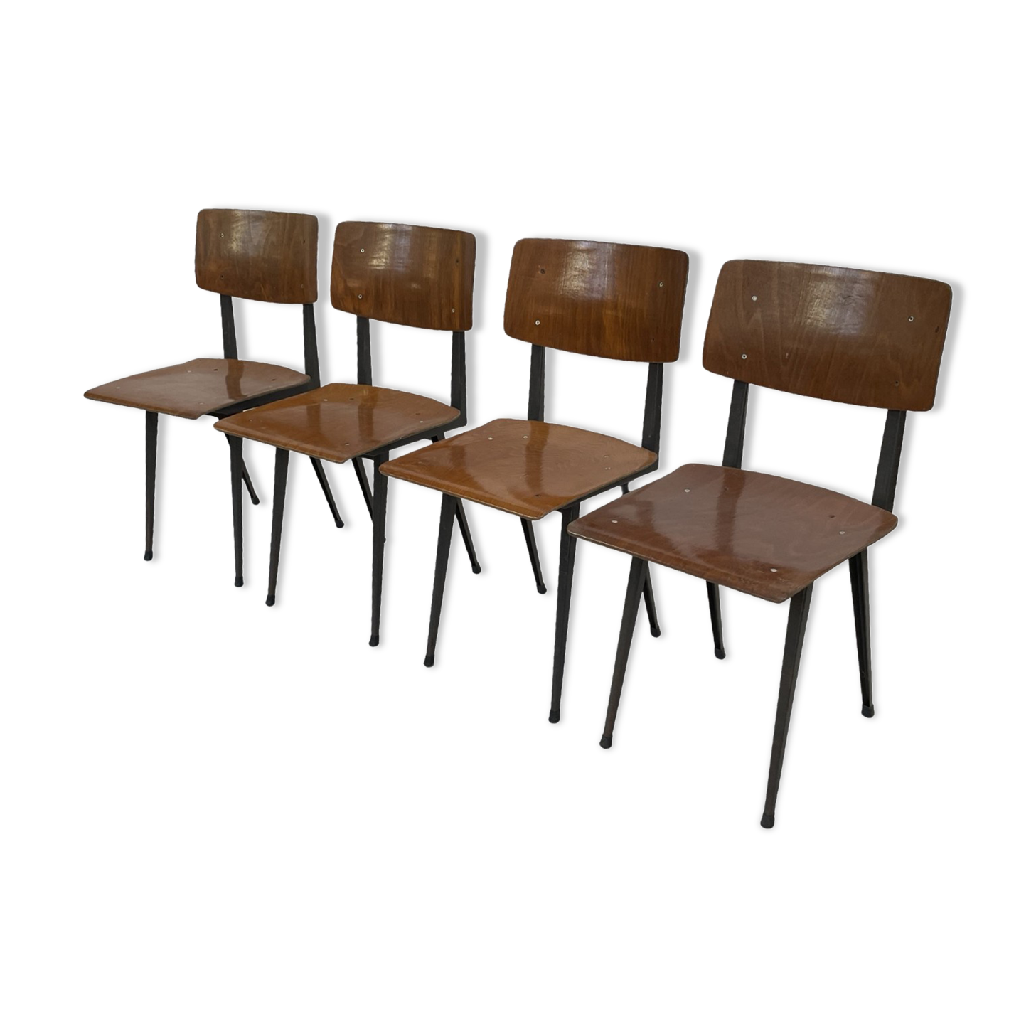 Set of four school chairs, Marko Holland  1960