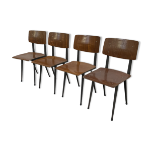 Lot de 4 chaises d’école