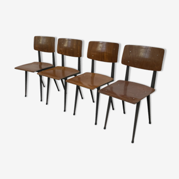 Set of four school chairs, Marko Holland  1960