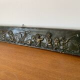 Bas Relief Ancien Chérubins Style Claude Michel Clodion Plâtre Vert