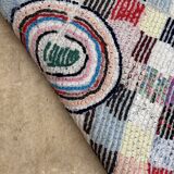 Tapis Berbère Boucherouite coloré - 63 x 162 cm