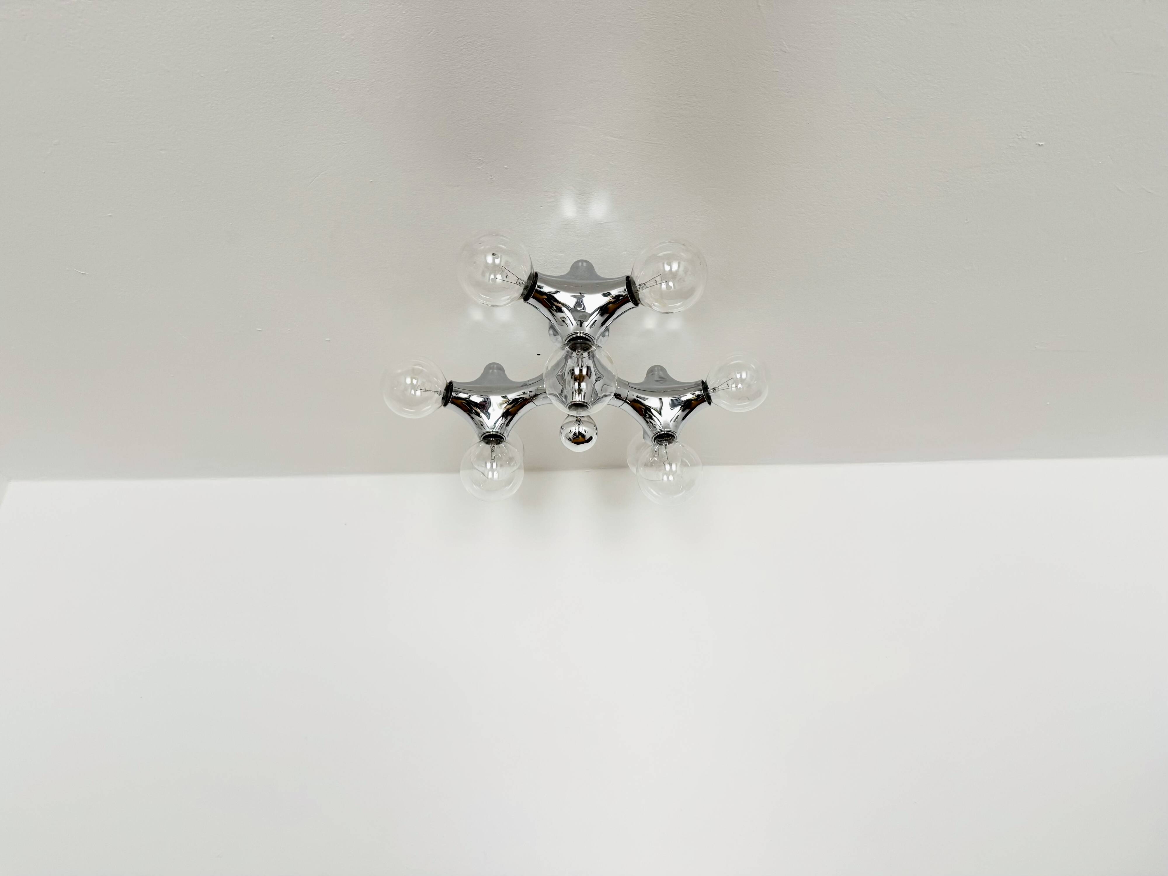 Plafonnier Spoutnik Gemini par Gebrüder Cosack