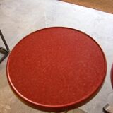 Table bistro bar round Formica red