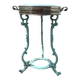 Antique bistro heating table "Le Coquet", enamelled tray, piece by piece.