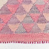 3x12 Pink Purple Kilim Runner Rug 84x347Cm