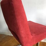 Paire de chaises rouges design Georges Frydman