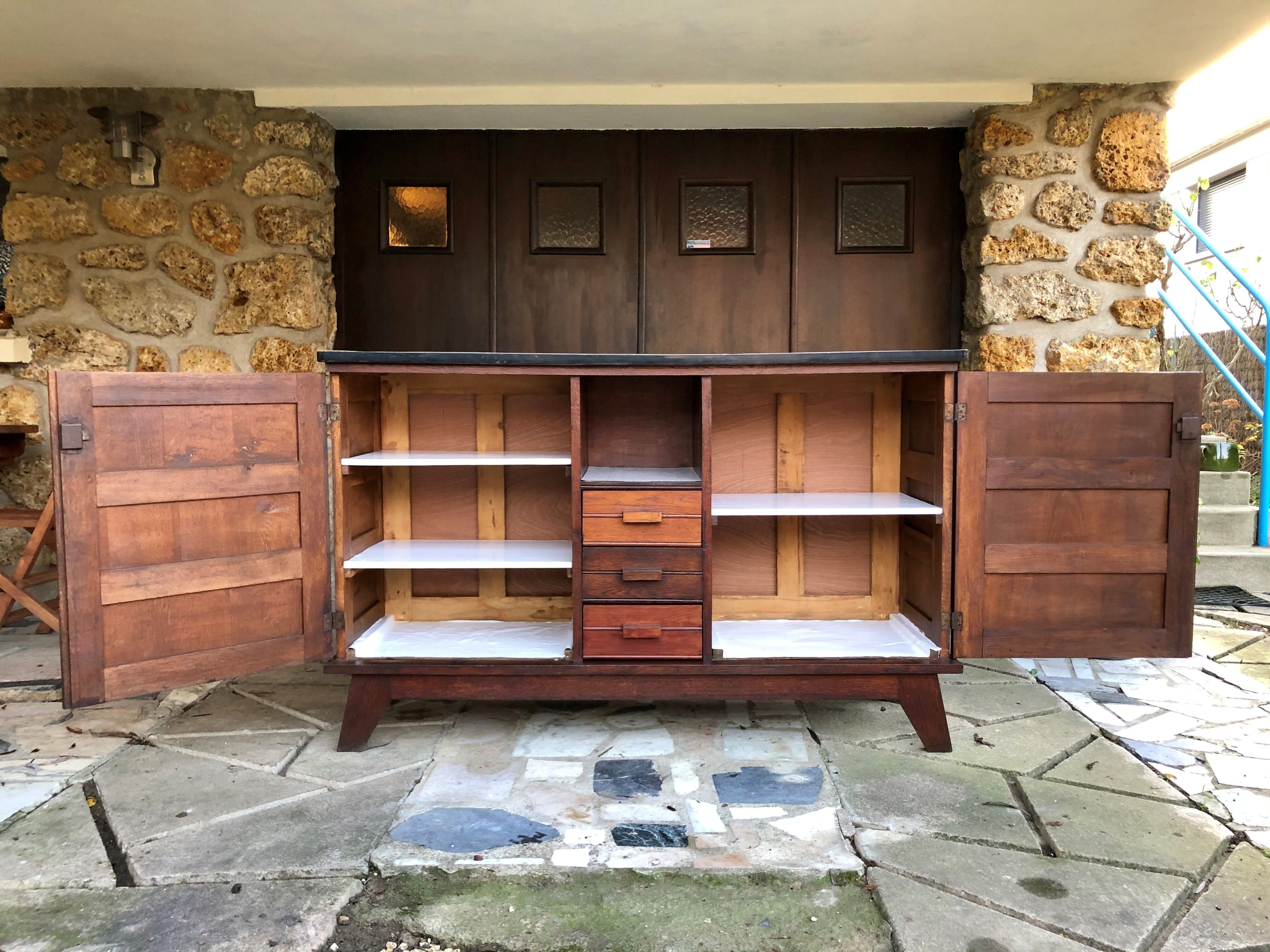 Modernist buffet "Reconstruction" of 1945 by René Gabriel: furniture of disaster victims