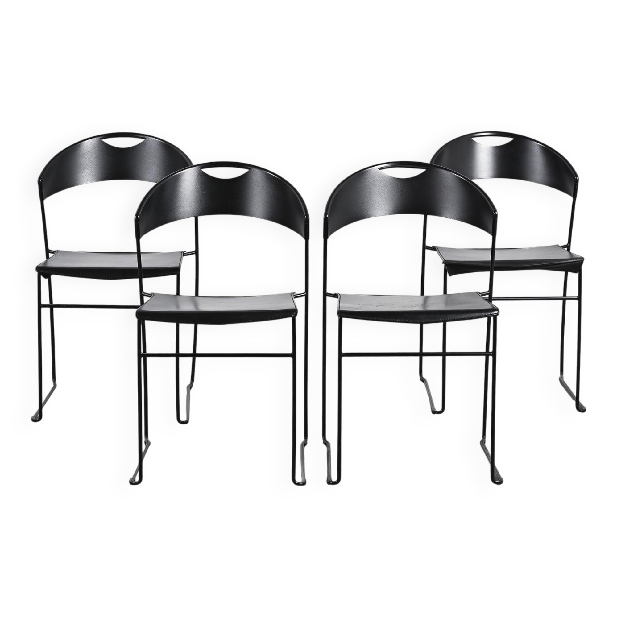 Stacking chairs "Juliette" by Hannes Wettstein, Baleri circa 1987