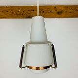 Opaline and brass suspension Scandinavian style 60s