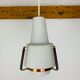 Opaline and brass suspension Scandinavian style 60s