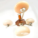 1950s art deco chandelier, Spółdzielnia Pracy Metal Kraków, Poland