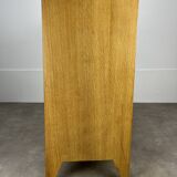 50s chest of drawers with blond wood compass feet