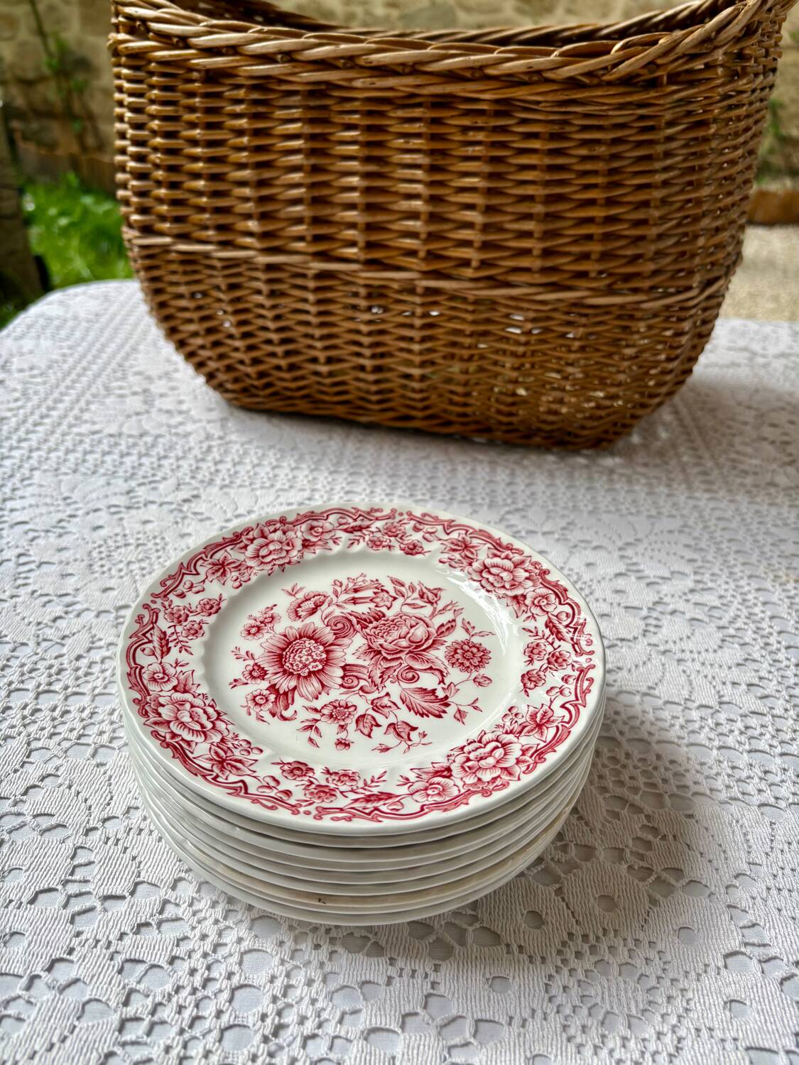 9 assiettes à dessert Ridgway Ironstone Staffordshire England Clifton