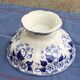 Antique salad bowl, Creil and Montereau, in earthenware, Flora model with blue bindweed, 19th century
