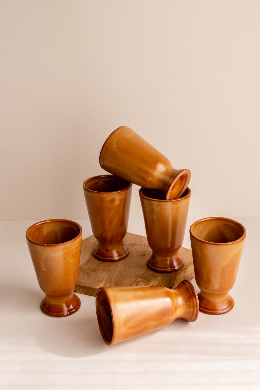 lot of 6 Mazagran terracotta