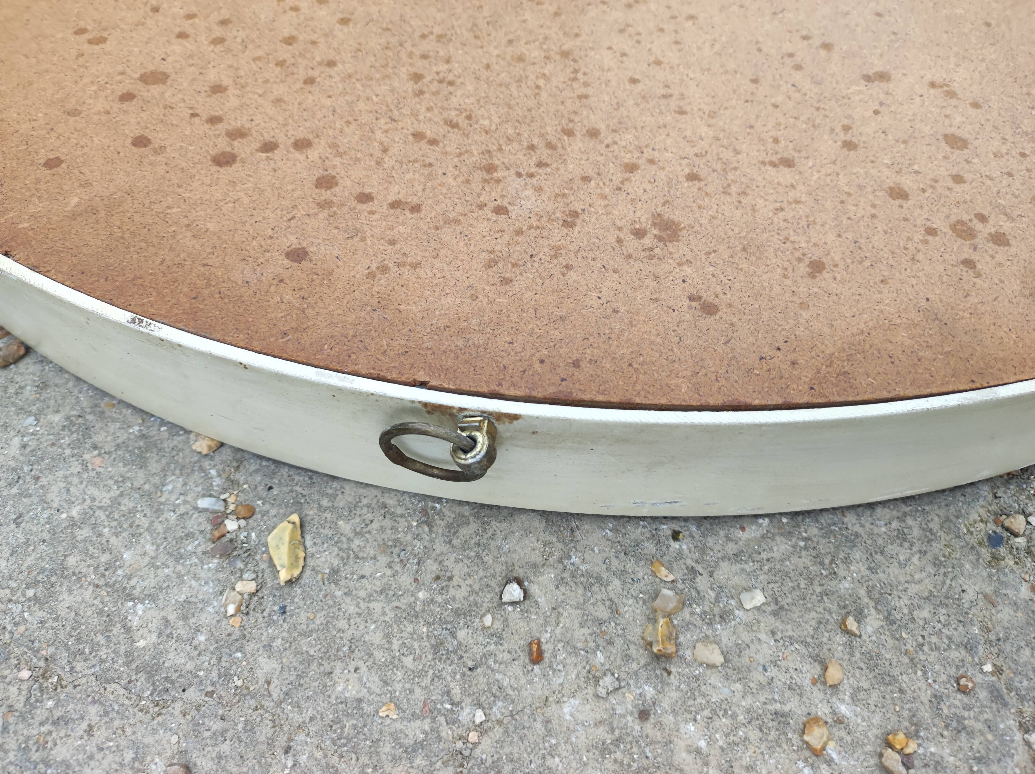 Large round vintage wall mirror diameter: 75 cm