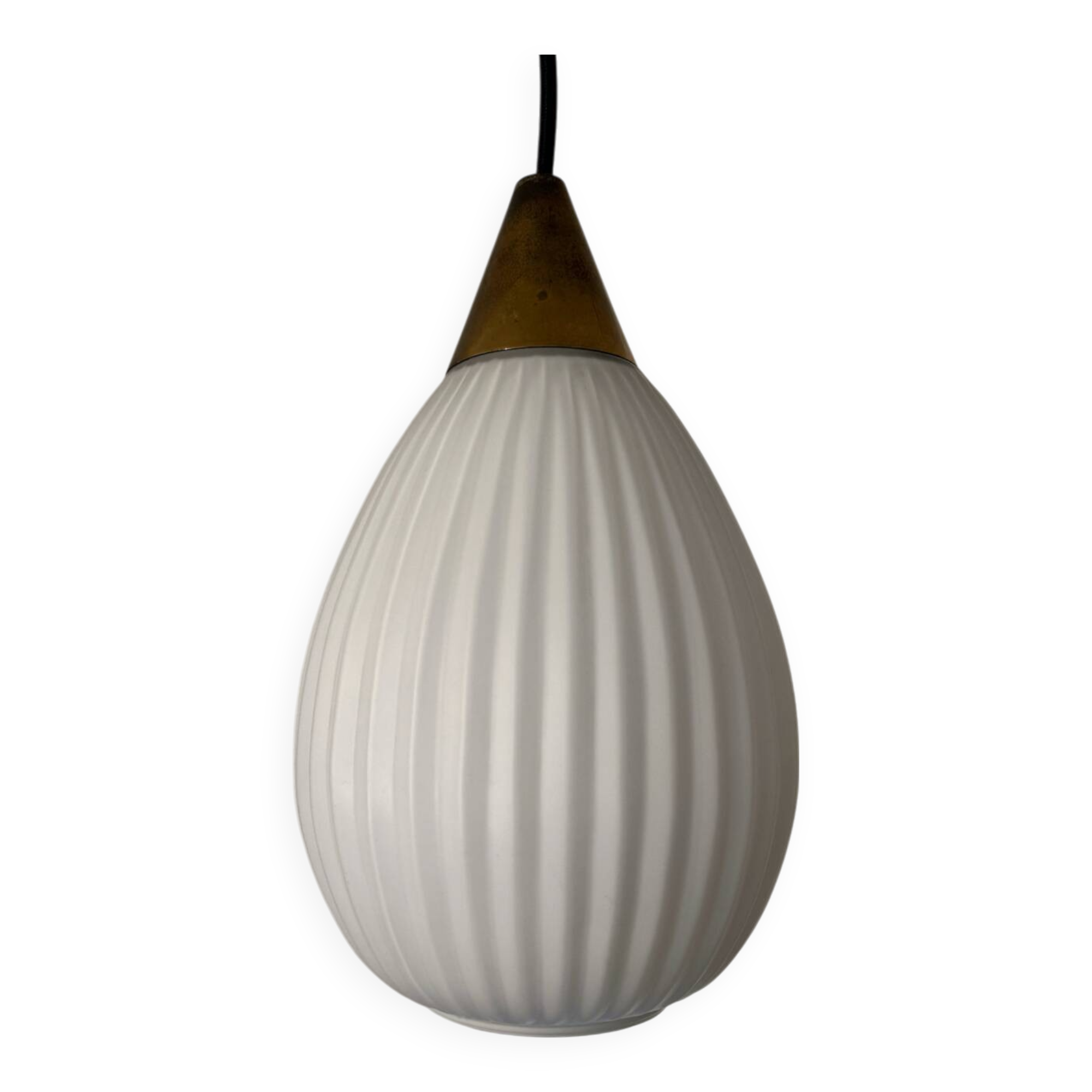 Opaline pendant light, Scandinavian style, 1960s