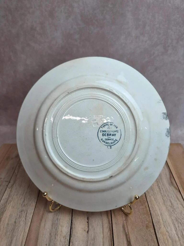 Antique plate Terre de Fer – Guadeloupe Service – Debray Establishments