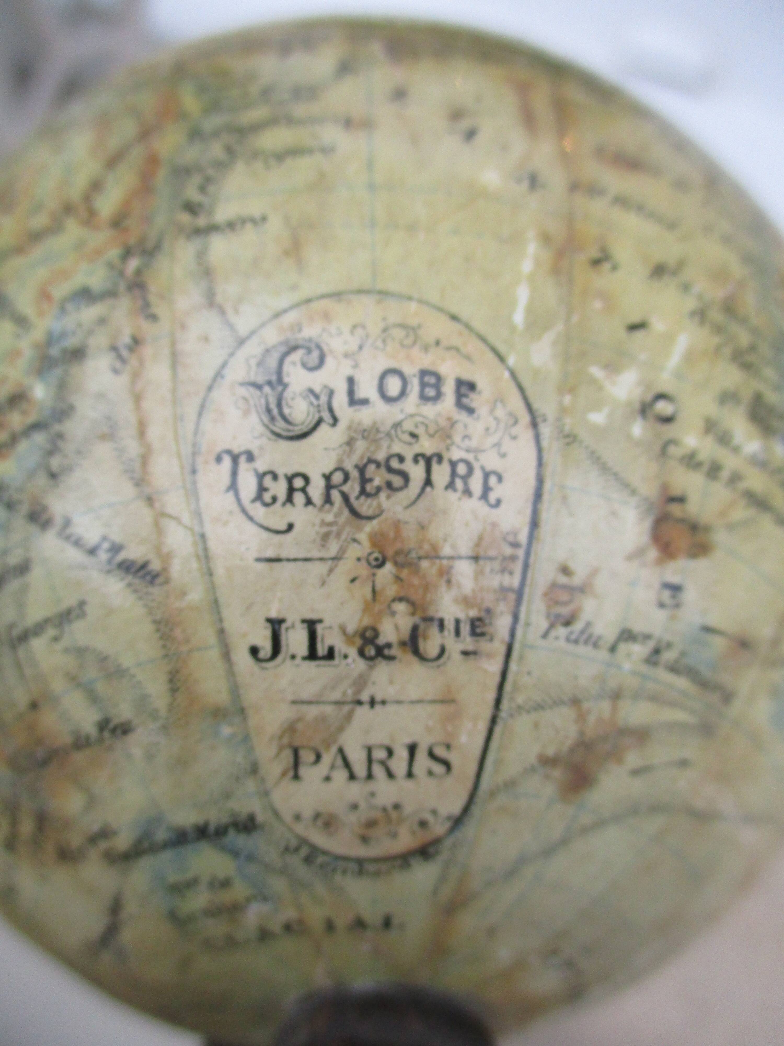 Globe signed j.l. & cie paris j. lebègue