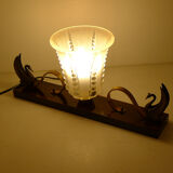 Art Deco swan table lamp