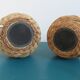 Pair of rope and ceramic lamps from the 80s
