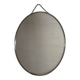 Round barber mirror with chain from the 1950s.