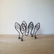 Wrought iron magazine rack, François Liguori for Studio Pescatore