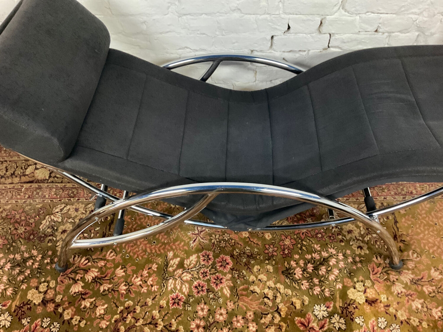 Fauteuil lounge à bascule dès années 70-80