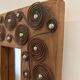brutalist mirror in wood and metal 1970