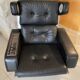 Pair of leather armchairs James Bond by Robin Day Prototype audio system, 1960