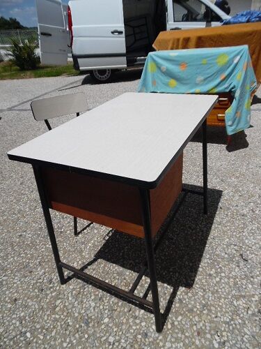 Desk and chair formica