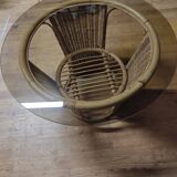Vintage rattan coffee table