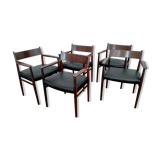 Model 431 armchair and 5 Model 418 chairs by Arne Vodder for Sibast