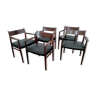 Fauteuil modèle 431 et 5 chaises modèle 418 par Arne Vodder pour Sibast