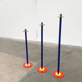 Postmodern German candlesticks by SKS, West Germany, set of 3.