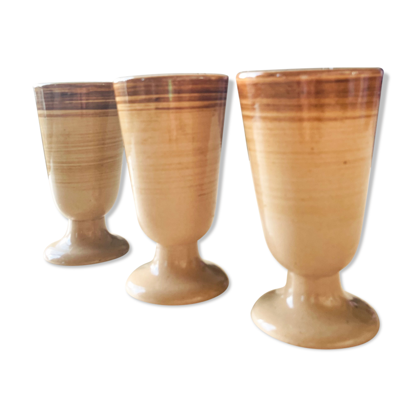 Set of 3 ceramic mazagrans