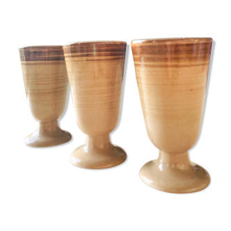 Set of 3 ceramic mazagrans