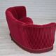 1960s, Danish 3-seater "Banan" sofa, original cherry-red furniture velour.